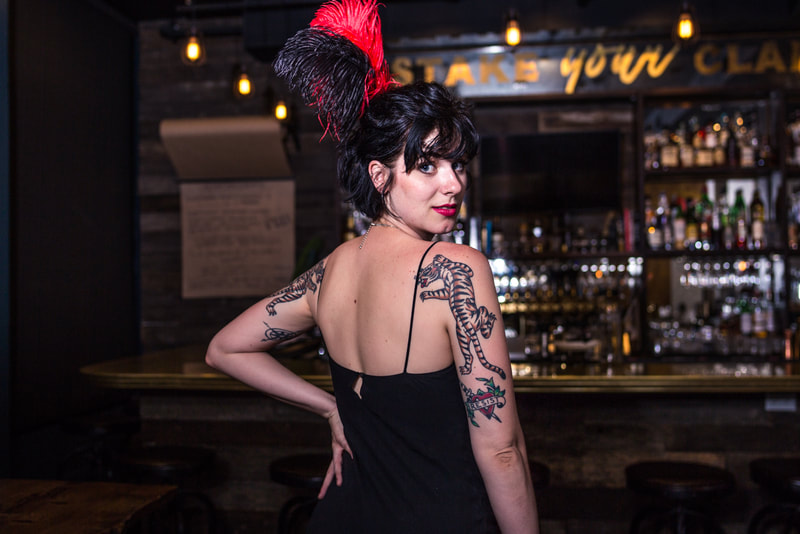 Clarity Amrein promo photo for Boomtown Gold Rush Pride Event, Boomtown Biscuits & Whiskey in Cincinnati, Ohio, May 2019.